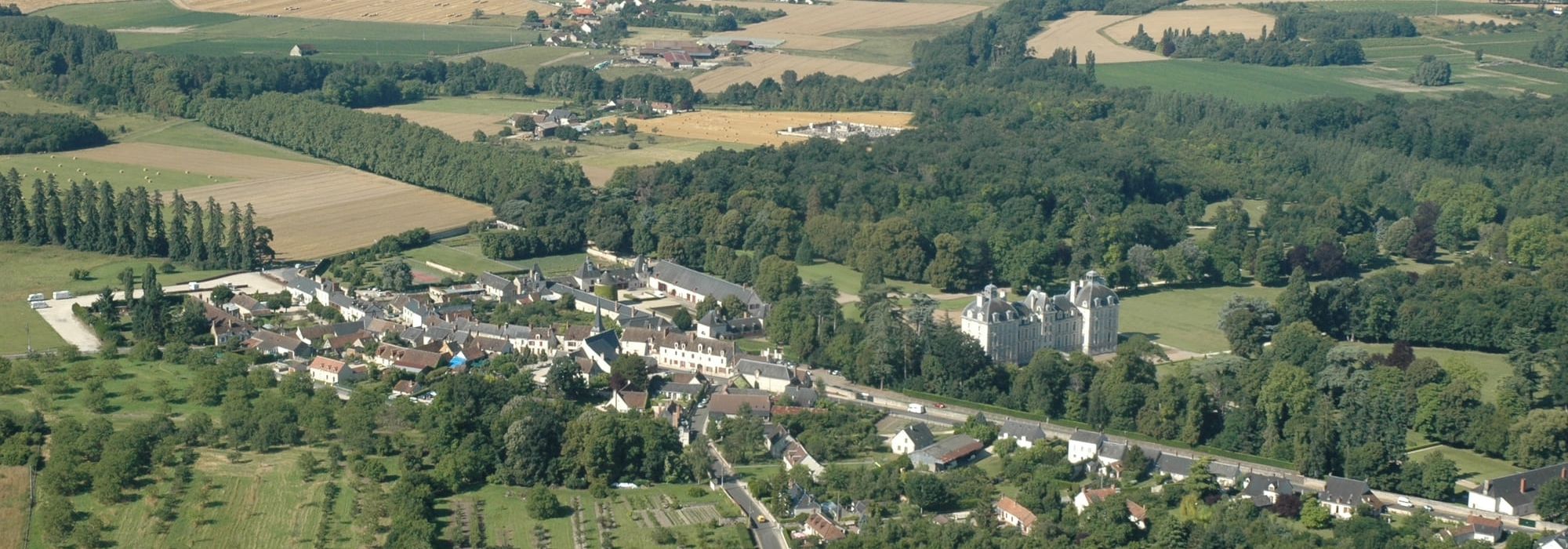 Vue aérienne de Cheverny