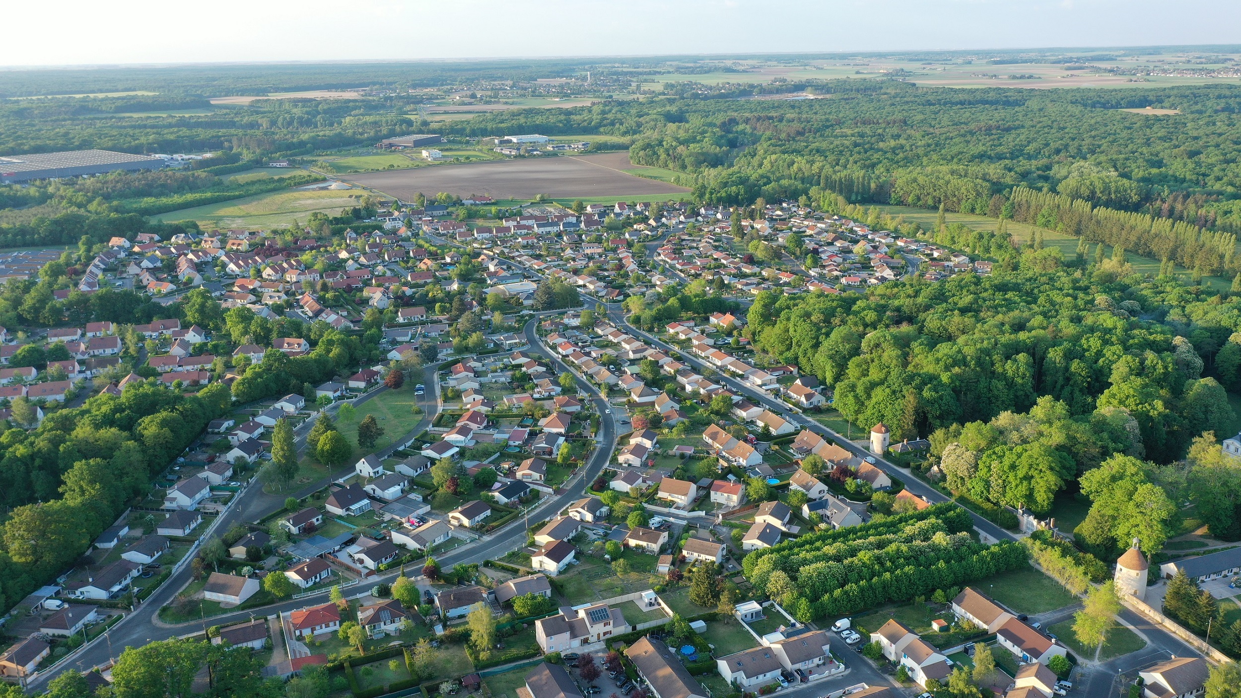 Vue aérienne de Boigny sur Bionne