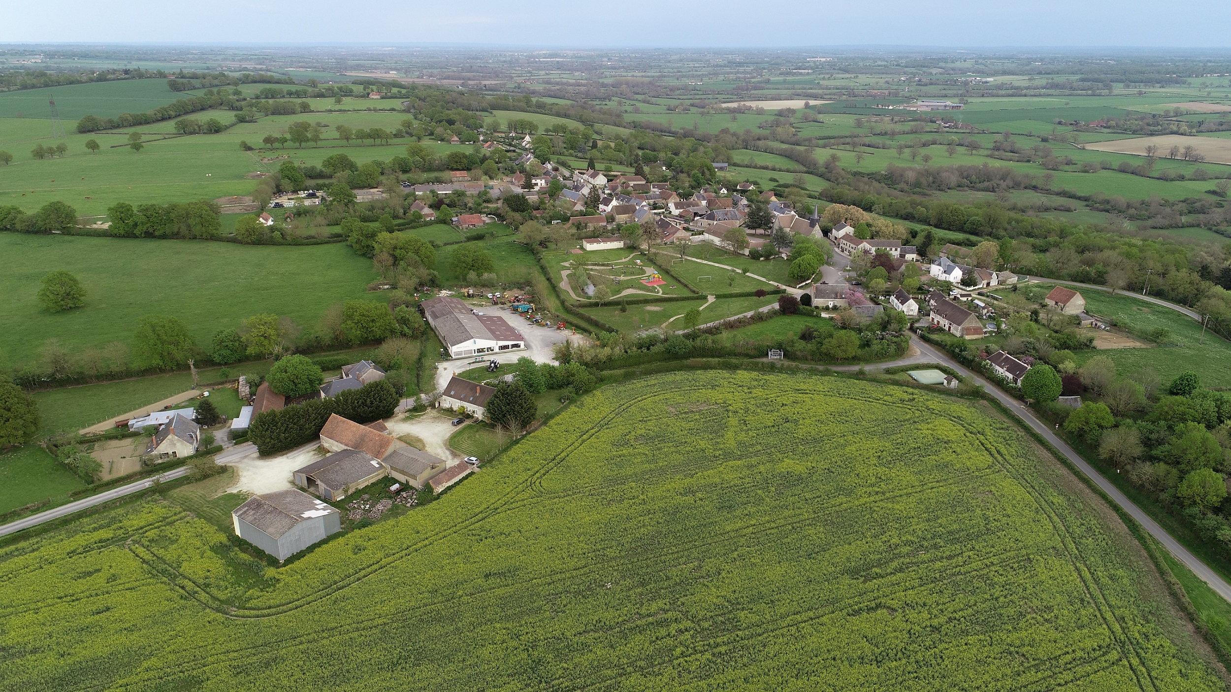 Vue aérienne de Touchay