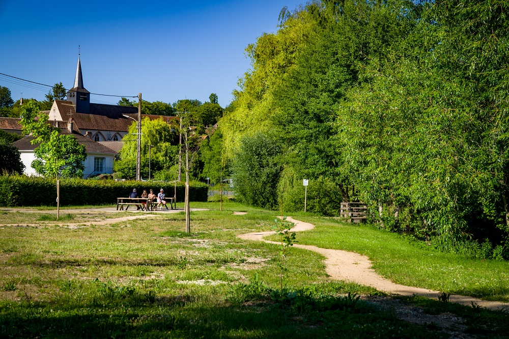 Bord de l'Ouanne à Saint-Germain de Prés