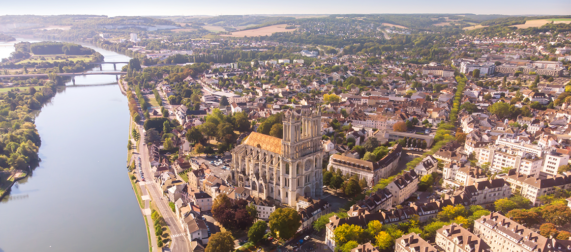 Vue aérienne © Ville de Mantes-la-Jolie 