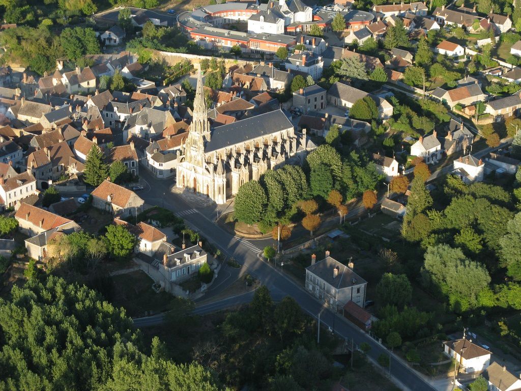 Vue aérienne de Graçay