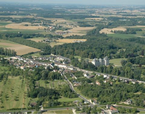 Vue aérienne de Cheverny